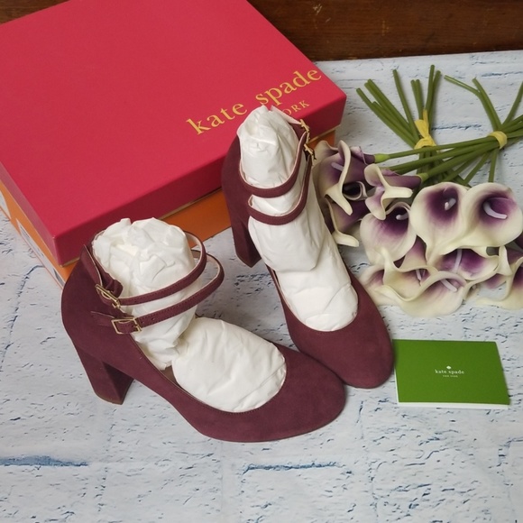 kate spade Shoes - Womens Kate Spade Block Heel Suede Pump